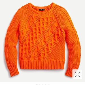 Jcrew - Diagonal cable-knit crewneck sweater